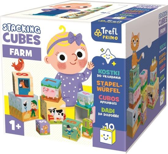 TREFL Primo Edukativní stohovací kostky Farma - 61795