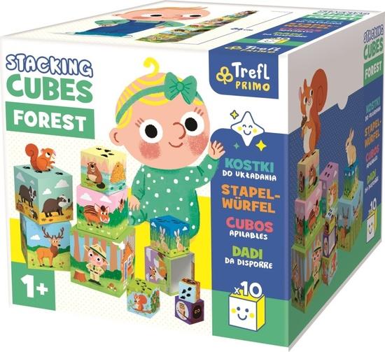 TREFL Primo Edukativní stohovací kostky Les - 61796