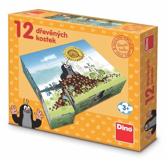 Levně DINO Obrázkové kostky Krtkův rok, 12 kostek