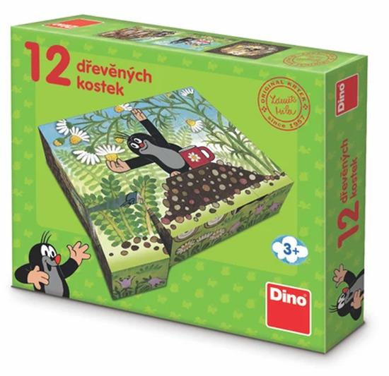 DINO Obrázkové kostky Krtek a přátelé, 12 kostek - DI641334