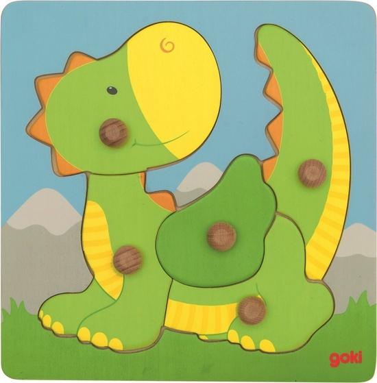 Levně GOKI Dřevěné puzzle Drak 5 dílků