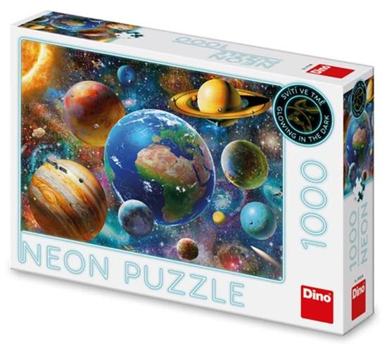 Levně DINO Svítící puzzle Planety 1000 dílků