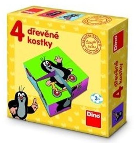 Levně DINO Obrázkové kostky Krteček, 4 kostky