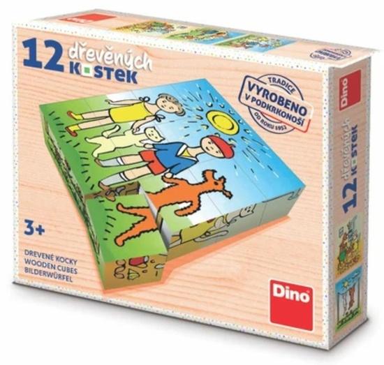 Levně Dino obrázkové kostky Pejsek a kočička