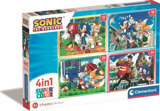 CLEMENTONI Puzzle Sonic 4v1 (12+16+20+24 dílků) - 21522