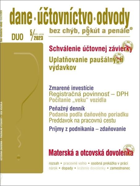 DUO 5/2023 – Účtovná závierka a vysporiadanie výsledku hospodárenia