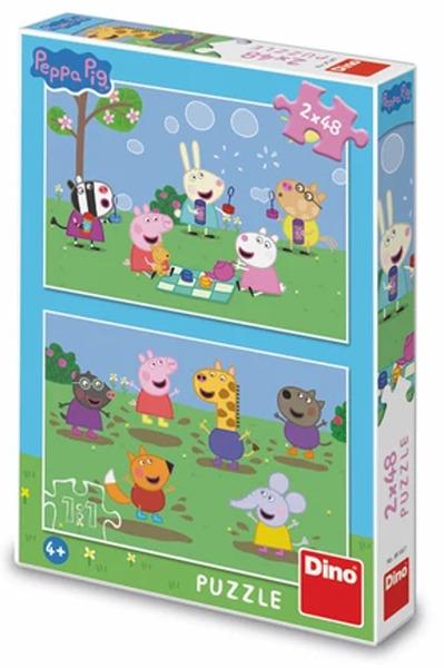 Levně Dino Peppa Pig a kamarádi 2x48 dílků
