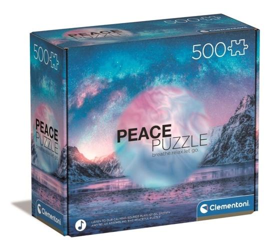 Peace puzzle Světle modrá