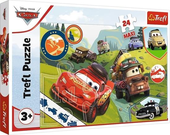 TREFL Puzzle Auta 3: Šťastná auta MAXI 24 dílků - 14352