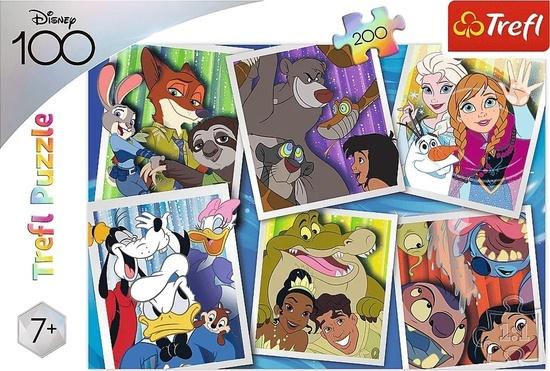 Levně TREFL Puzzle Disney 100 let: Postavičky Disney 200 dílků
