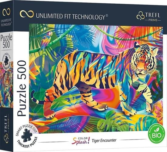 Levně Puzzle UFT Color Splash Setkání s tygrem