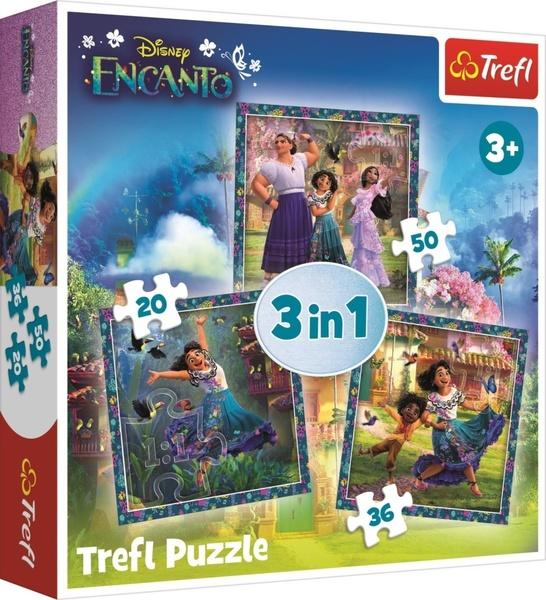Levně TREFL Puzzle Encanto: Postavy 3v1 (20,36,50 dílků)