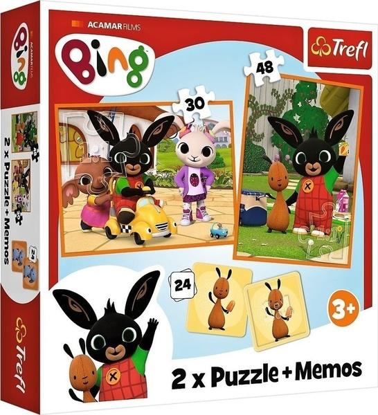 TREFL Sada 3v1 Bing (2x puzzle + pexeso) - 93332
