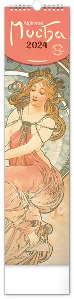 Nástěnný kalendář Alfons Mucha 2024, 12 x 48