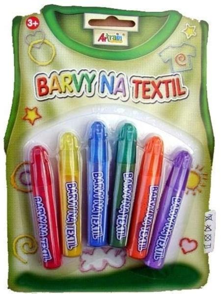 Levně SMT Creatoys Barvy na textil svítící ve tmě 6ks na kartě 14x20cm