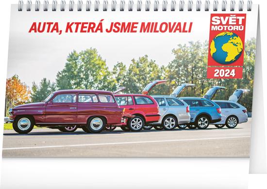 Svět motorů Auta, která jsme milovali 2024 - Stolní kalendář