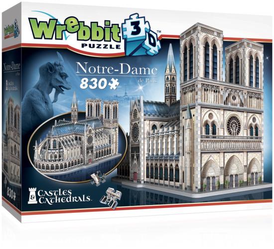 WREBBIT 3D puzzle Katedrála Notre-Dame 830 dílků - 02020