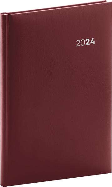 Týdenní diář Balacron 2024 bordó