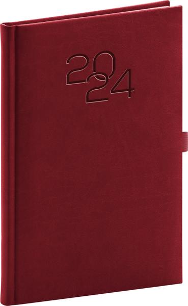 Týdenní diář Vivella Classic 2024 vínový