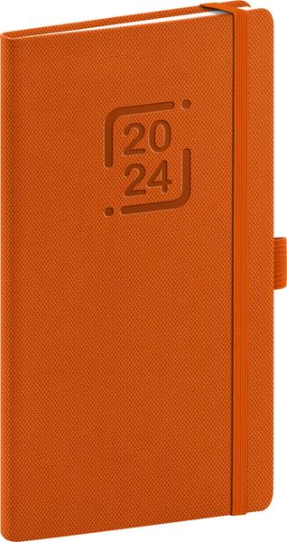 Kapesní diář Catanella 2024 oranžový