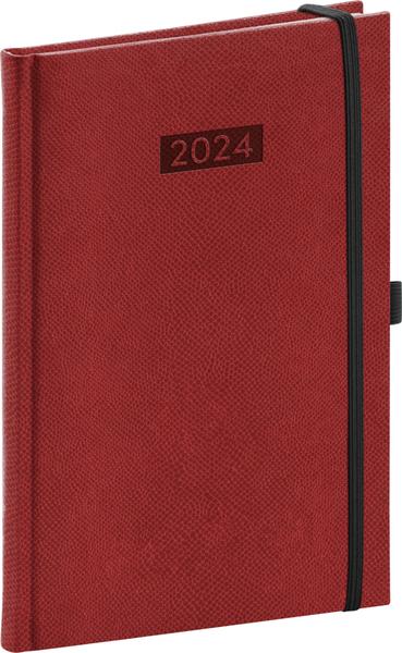 Týdenní diář Diario 2024 bordó