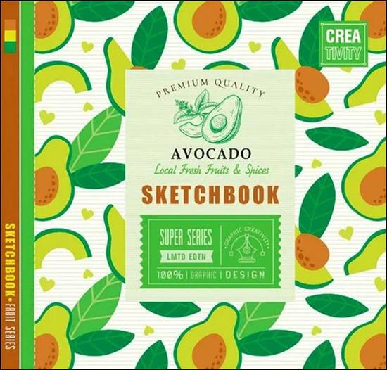 Levně Sketchbook AVOCADO 20 x 20 cm