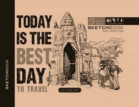 Levně Sketchbook KRAFT TRAVEL 19,7 x 14,5 cm
