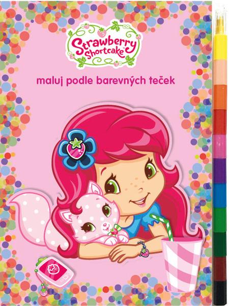 Levně Maluj podle barevných teček + MAXI voskovka Strawberry