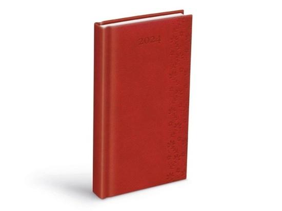 Diář 2024 D802 PU red denní
