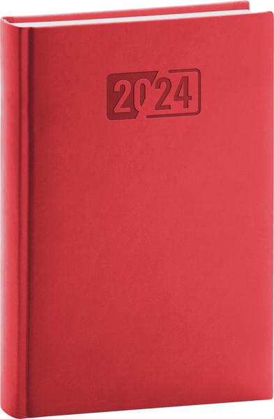 Denní diář Aprint 2024 červený