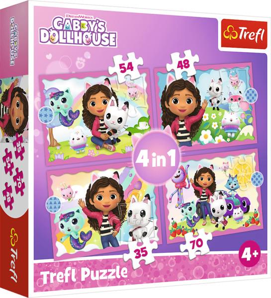 TREFL Puzzle Gábinin kouzelný domek 4v1 (35,48,54,70 dílků) - 34620