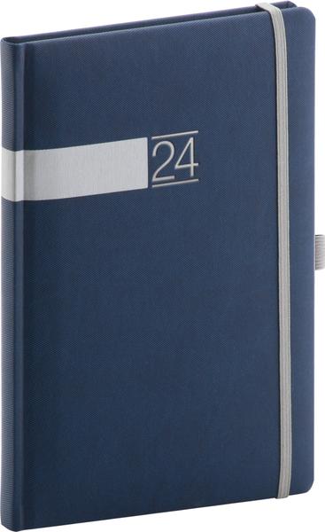 Týdenní diář Twill 2024 modro-stříbrný