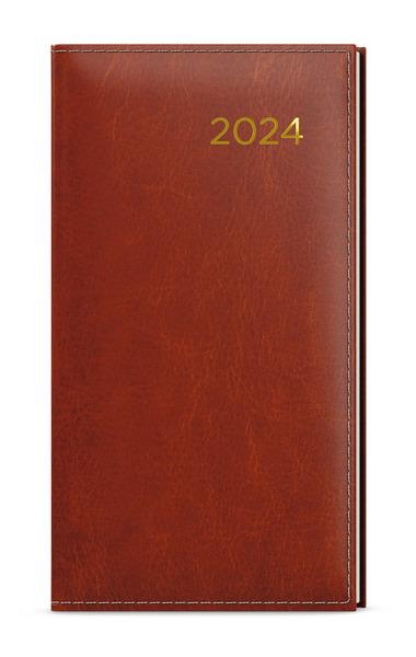 Týdenní diář 2024 Jakub Premier kapesní hnědá