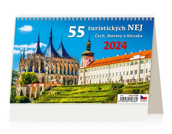 Kalendář 55 turistických NEJ Čech, Moravy a Slezska