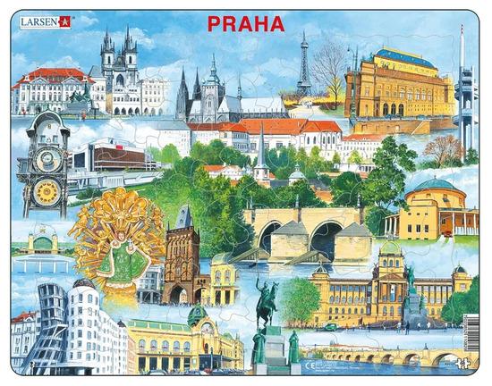 Levně Puzzle Praha pohlednice