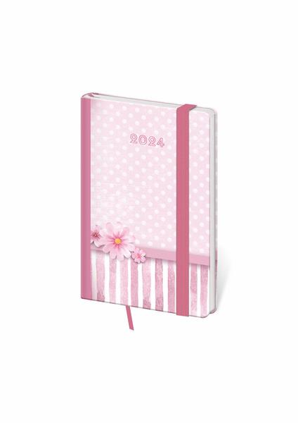 Kapesní diář Vario Pink s gumičkou