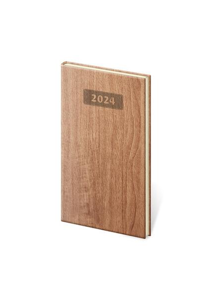 Kapesní diář Wood světle hnědý