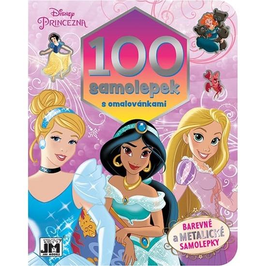 Levně 100 samolepek s omalovánkami Disney Princezny