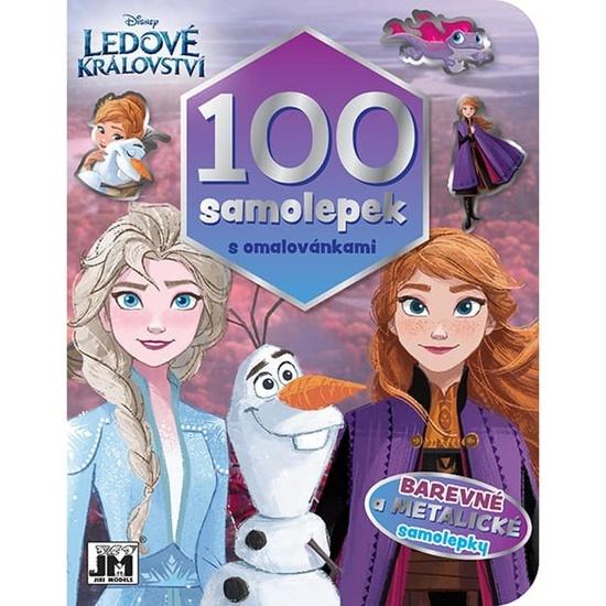 Levně 100 samolepek s omalovánkami Ledové království