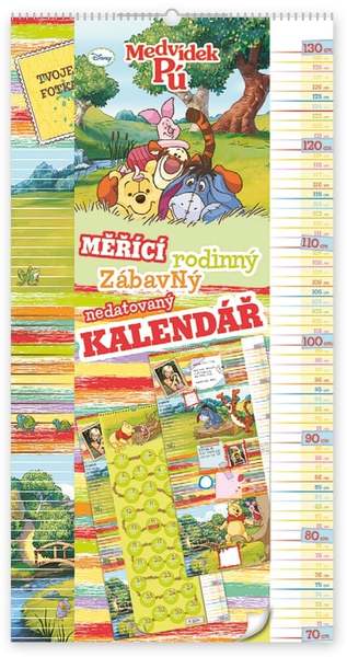 Medvídek Pú měřící kalendář - nástěnný kalendář