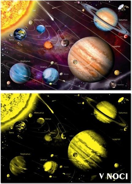 Svítící puzzle Sluneční soustava
