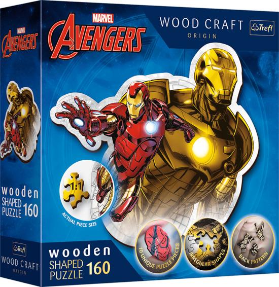 TREFL Wood Craft Origin puzzle Odvážný Iron Man 160 dílků - 20183