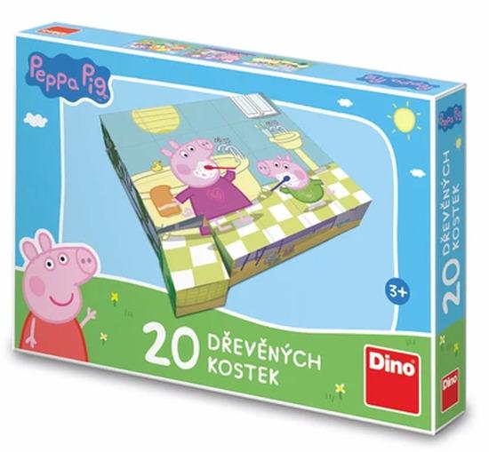 Levně Dino kostky Peppa Pig Veselý den 20 kostek