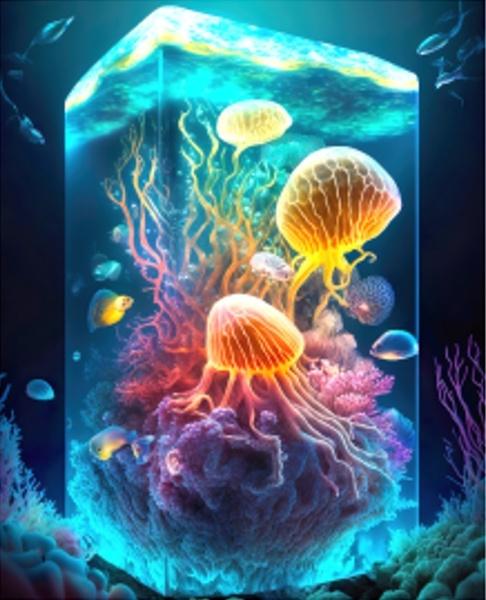 Levně Dřevěné puzzle Svět medúz A3