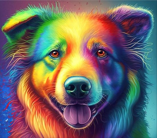 Levně Dřevěné puzzle Barevný labrador A4