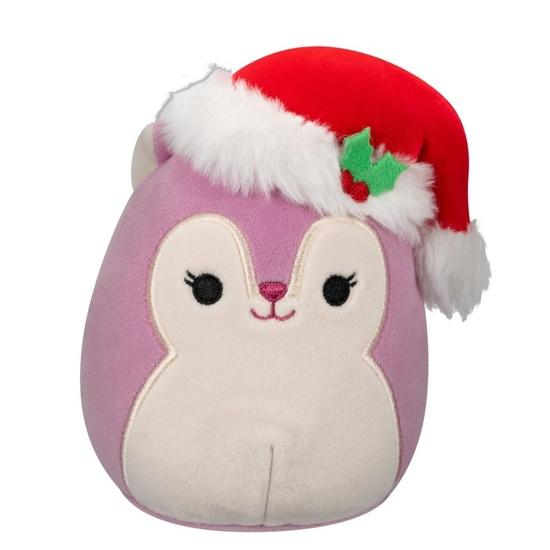 Squishmallows Veverka s vánoční čepkou Alina - SQXM00611-B