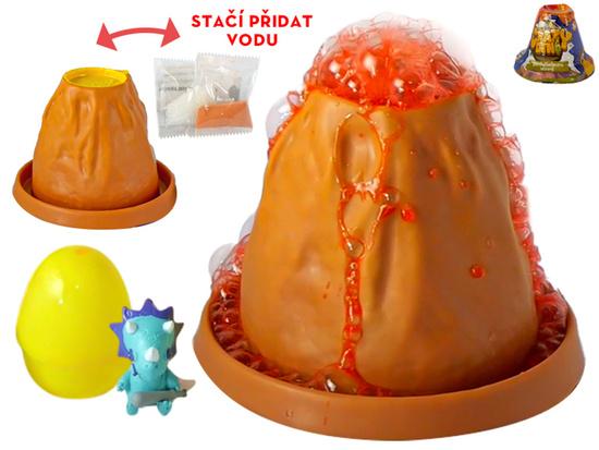 Levně Crazy Dino sopka s lávou, vejcem a dinosaurem