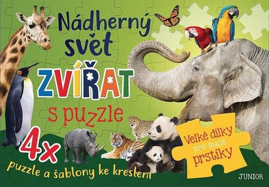 Levně Nádherný svět zvířat s puzzle