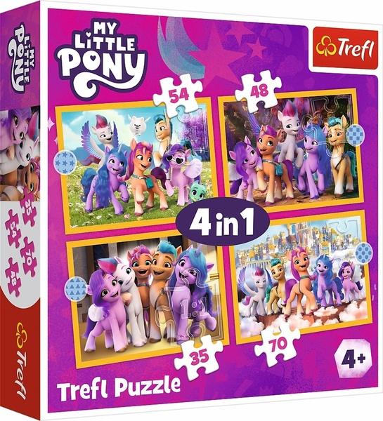 TREFL Puzzle My Little Pony: Seznamte se s poníky 4v1 (35,48,54,70 dílků) - 34624