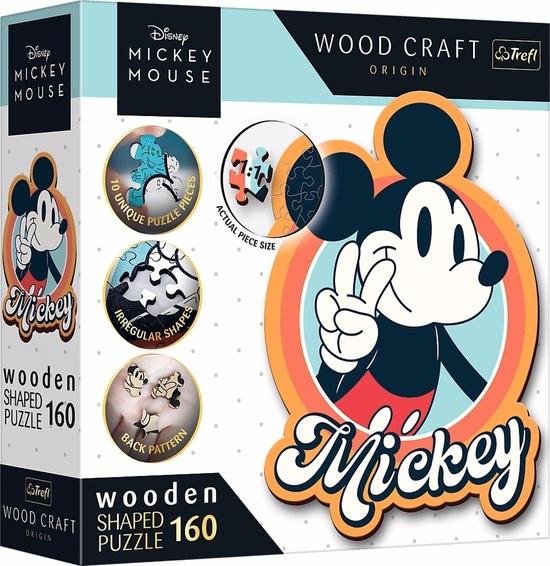 TREFL Wood Craft Origin puzzle Mickey Mouse Retro 160 dílků - 20191
